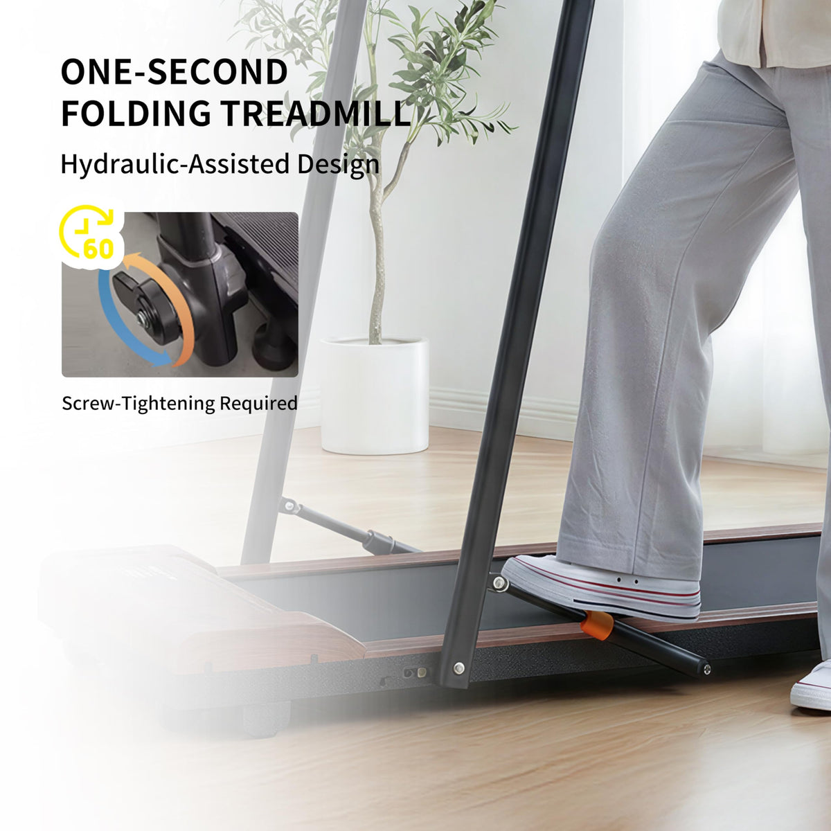 2 in 1 Under Desk Treadmill 2.5HP Portable Treadmill G93439