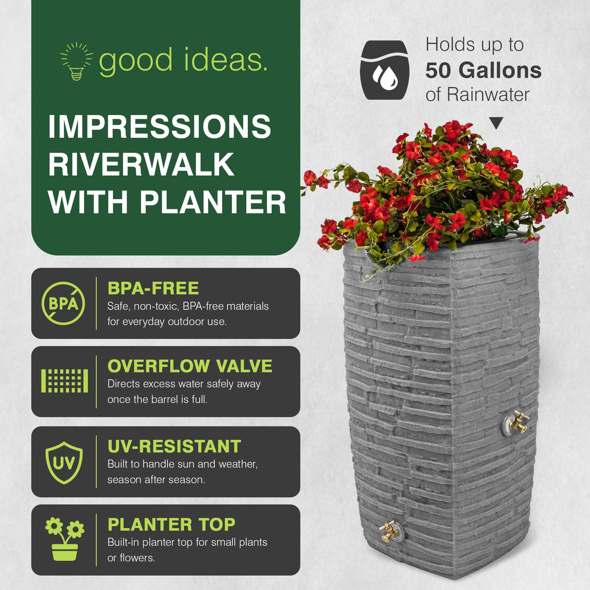 50 Gallon Rain Water Collection Barrel F141