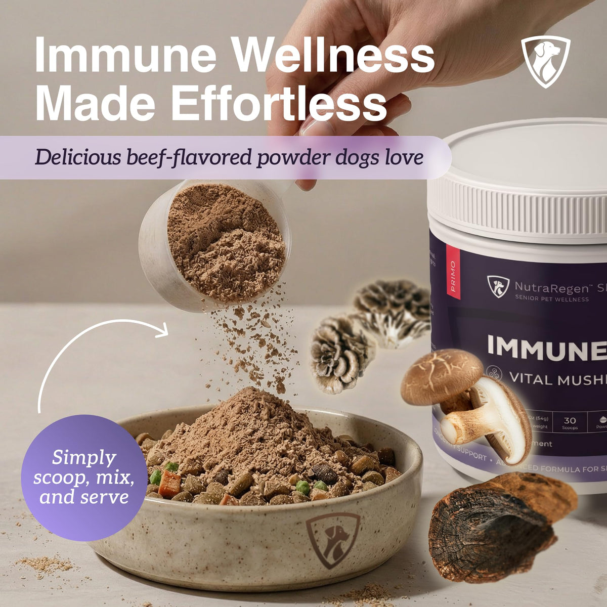Dog Mushroom Supplement with Turkey Tail Z248108