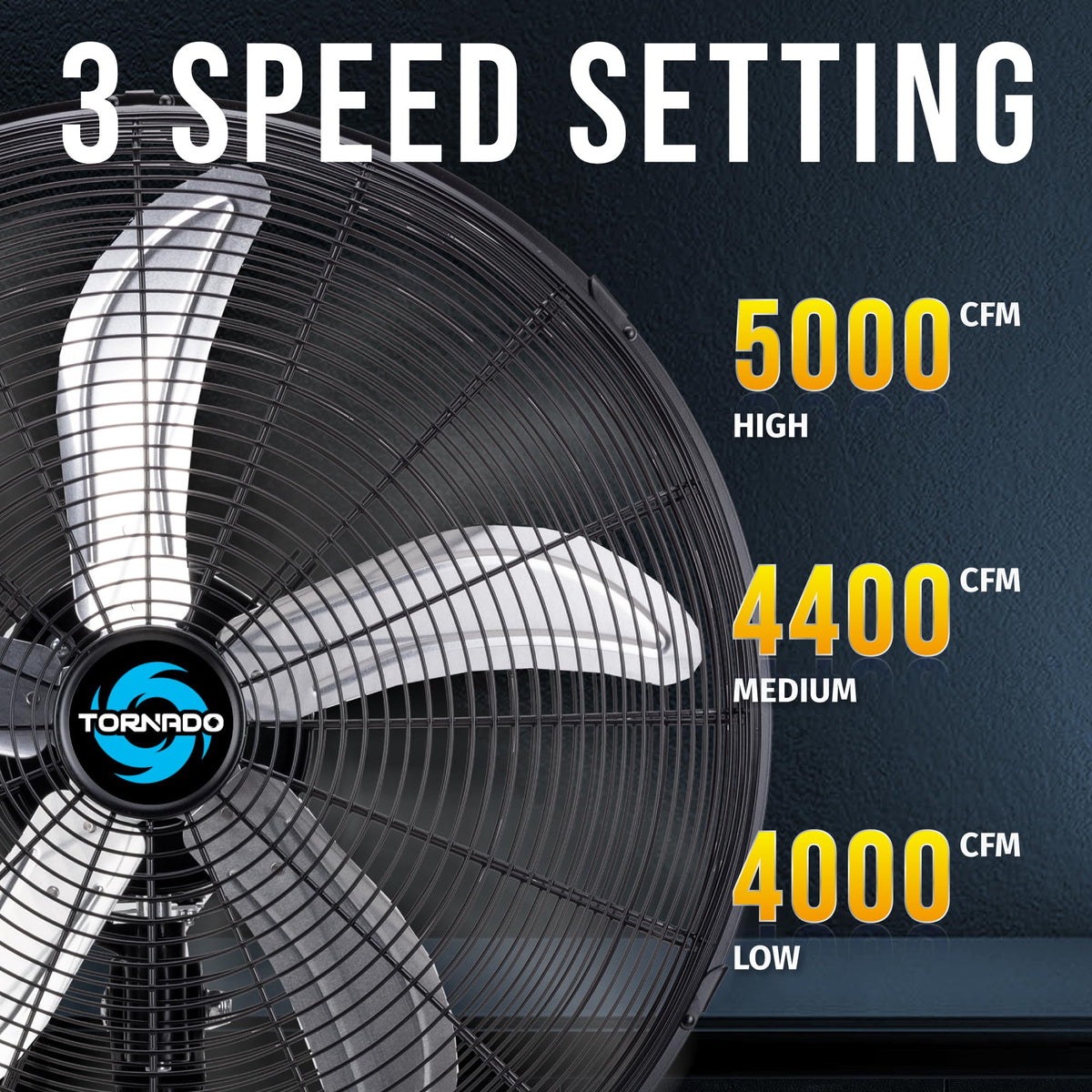 20 Inch High Velocity Oscillating Metal Pedestal Fan S637