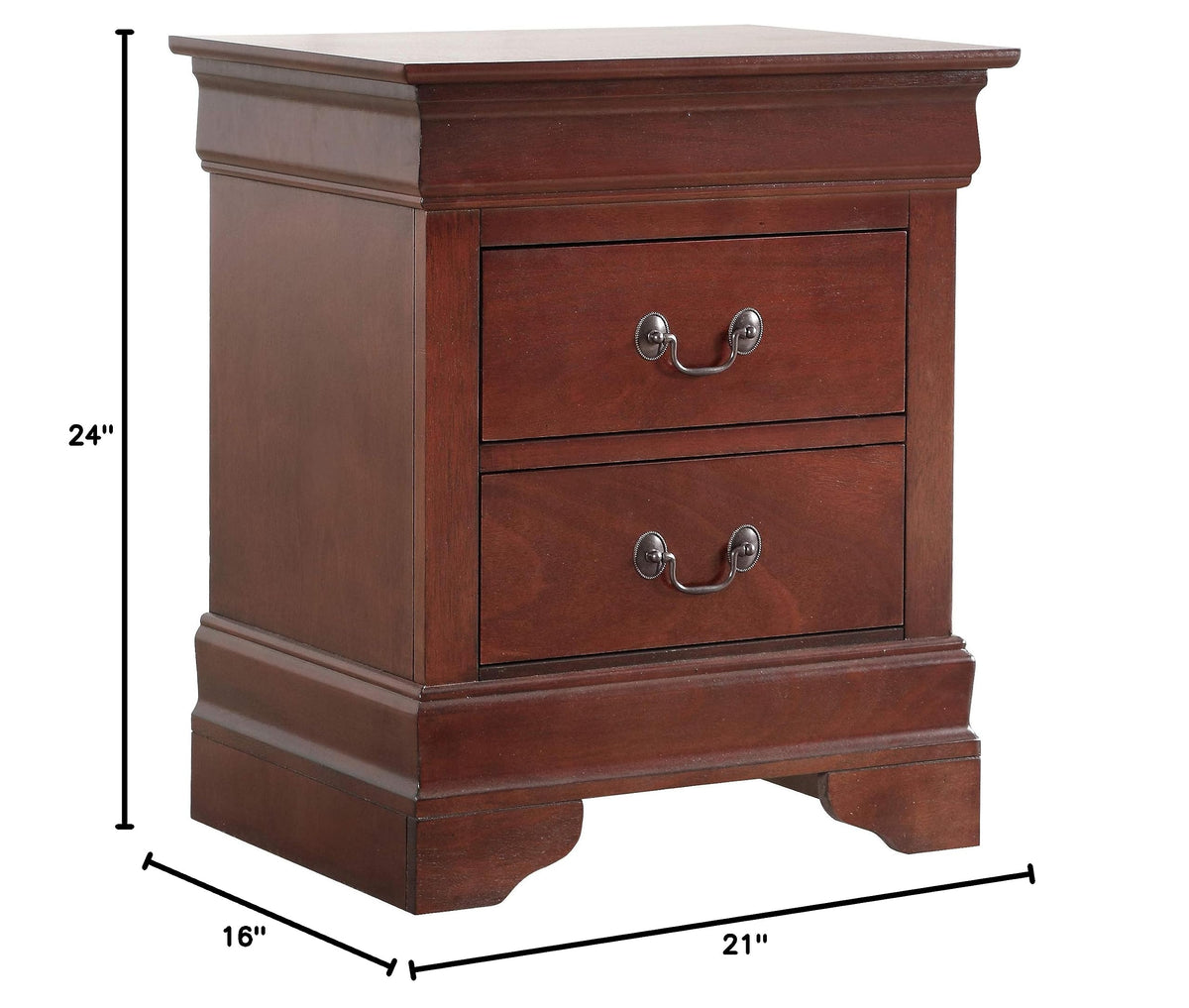 Cherry 2 Drawer Nightstand T201691