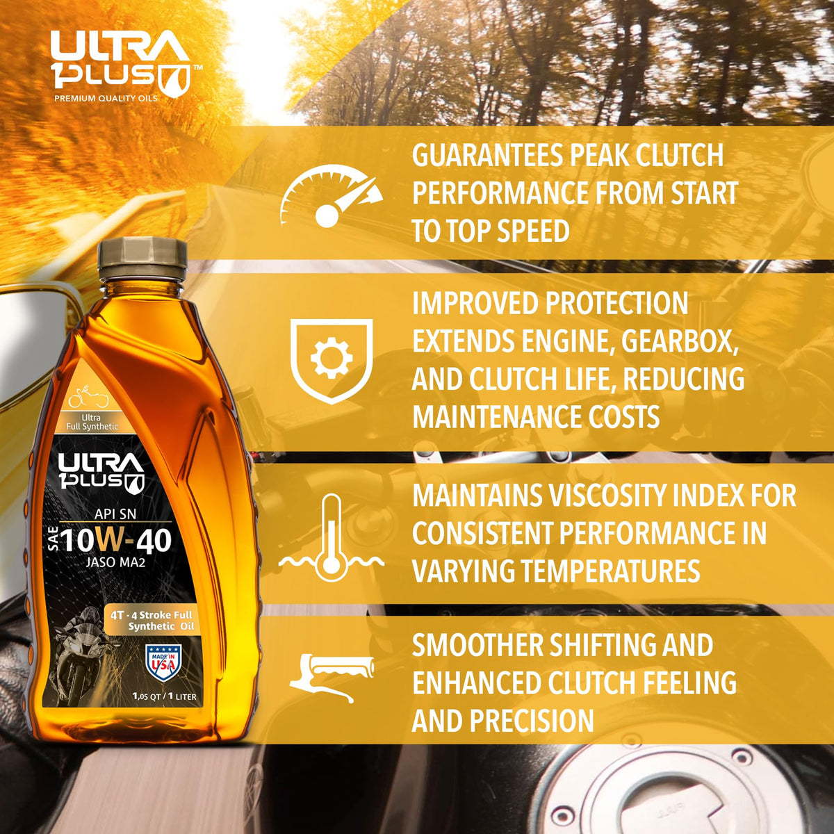10W-40 Full Synthetic Motorcycle Oil 5 Gallon Pail K2336