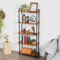 5 Tier Rustic Brown Bookshelf Q379