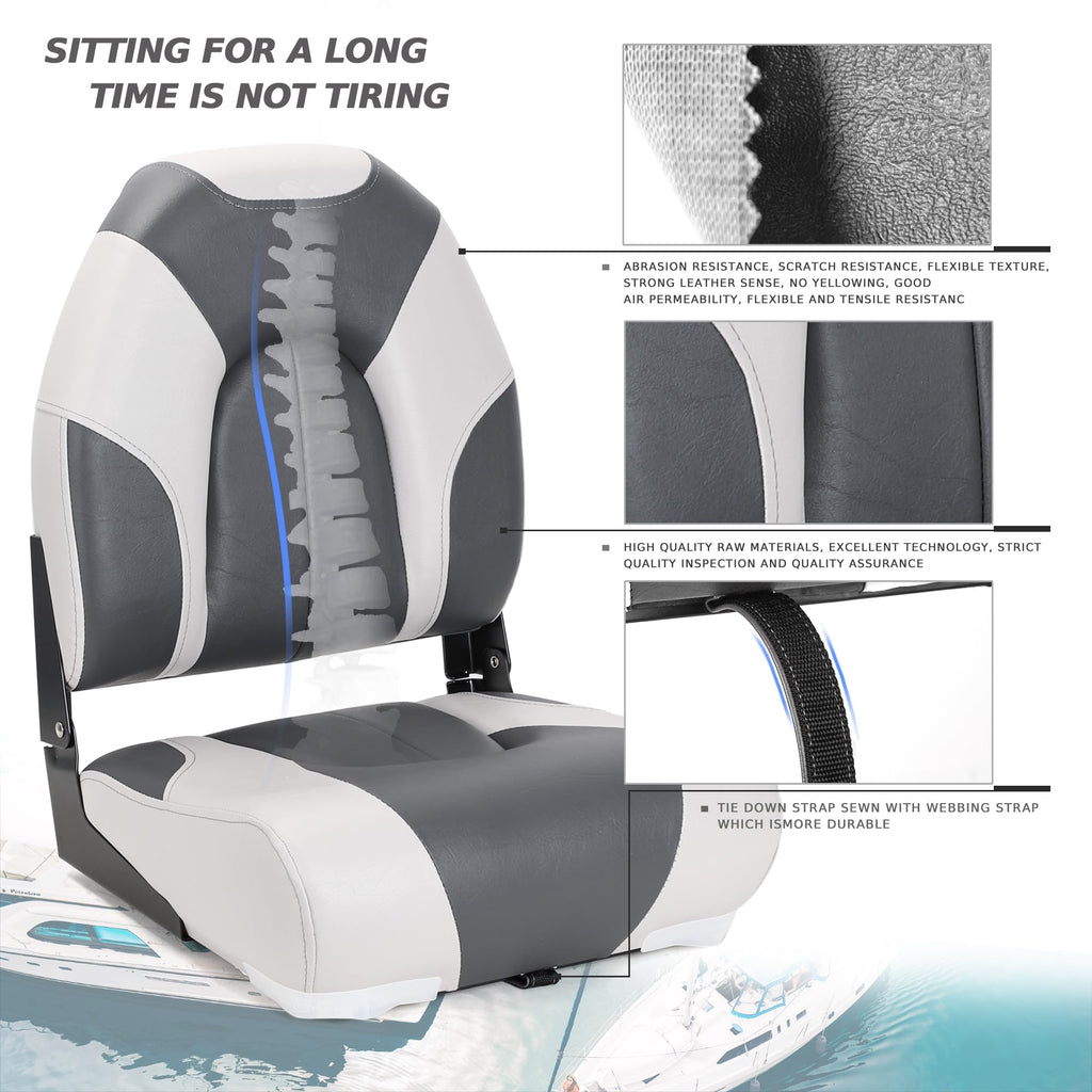 High Back Folding Boat Seats 2 Pack G737792