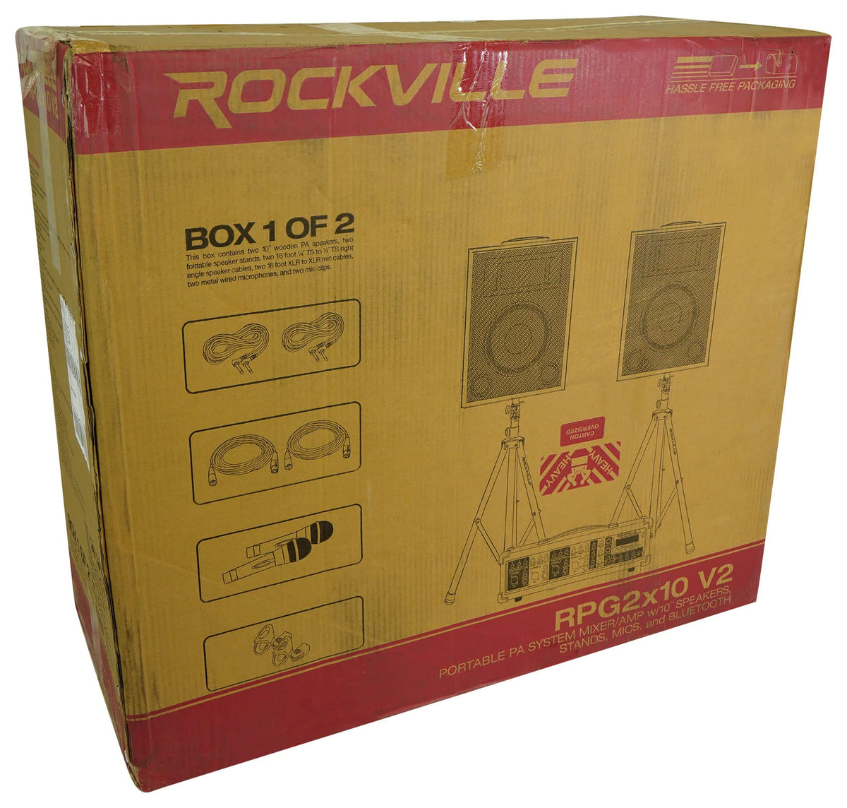 10" PA Speaker Pair with Mixer and Wireless Mics L5776