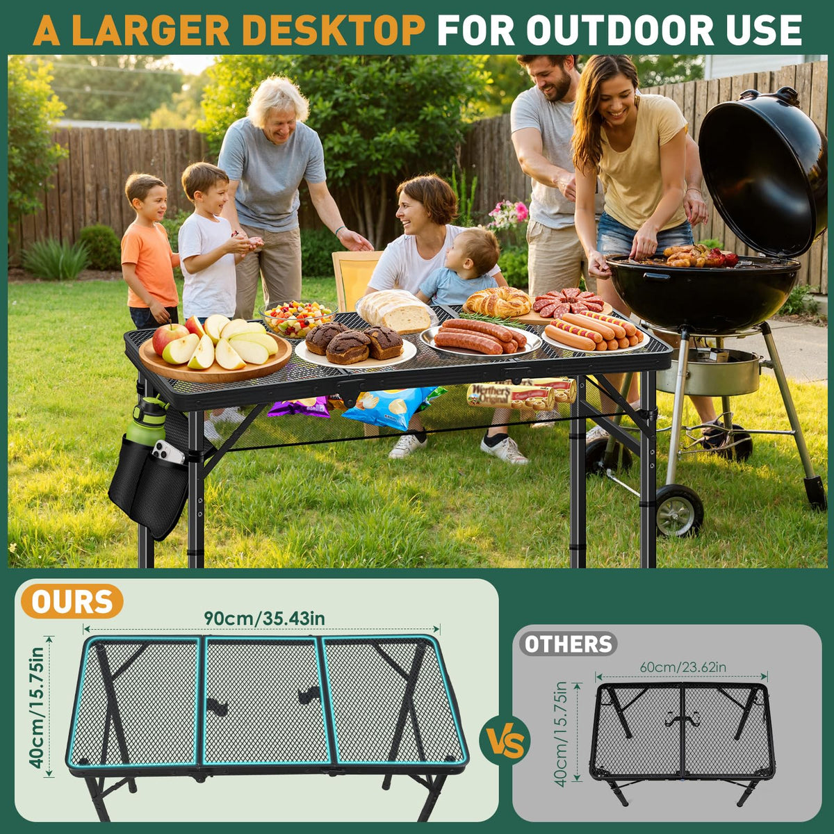 3ft Aluminum Folding Camping Table G68614
