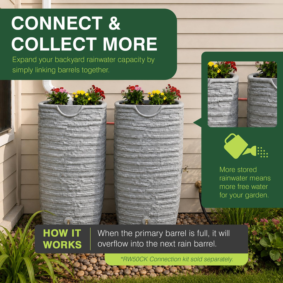 50 Gallon Rain Water Collection Barrel F141