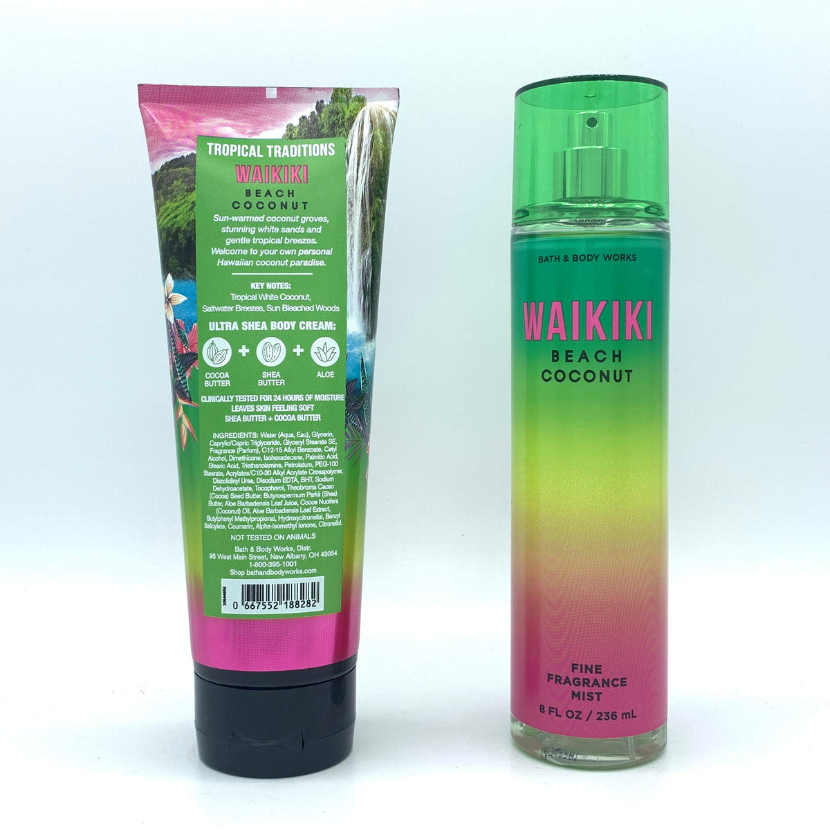 Coconut Body Cream and Fragrance Mist 2-Piece Bundle L507180