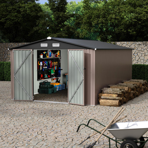 10x14 ft Metal Outdoor Storage Shed U1440