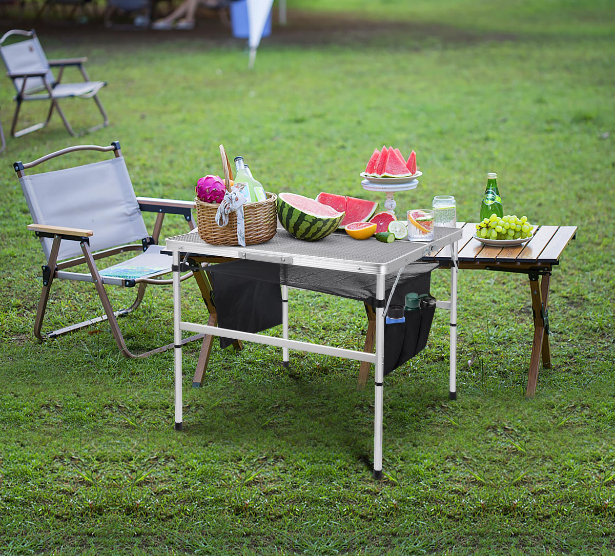 Height Adjustable Aluminum Folding Table P554874