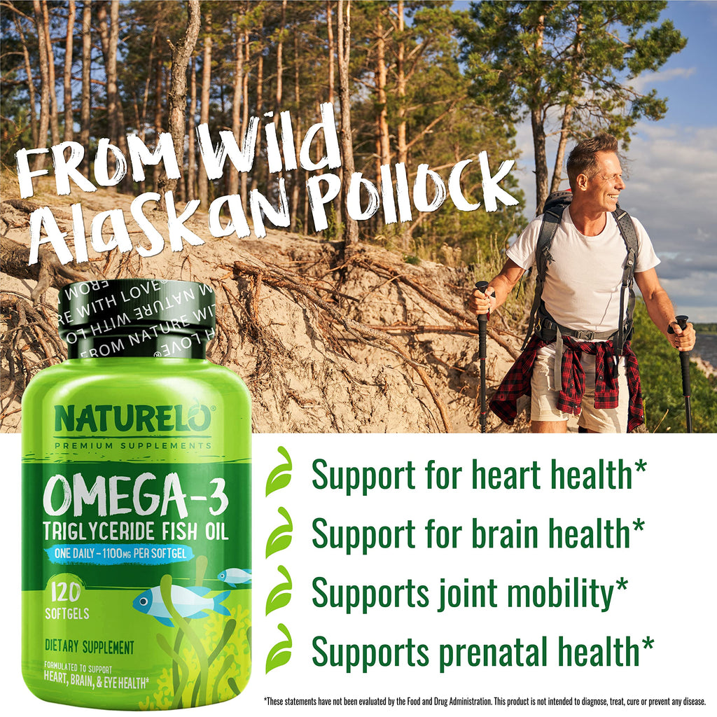 Omega 3 Fish Oil Supplement 1100mg 120 Softgels T103
