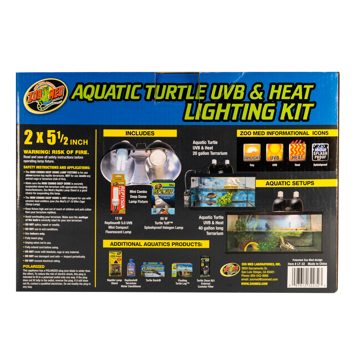 Aquatic Turtle Heat UVB Light Kit I273