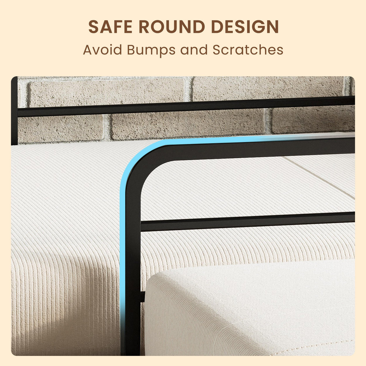 Black L Shaped Twin Beds with Rails Q83467